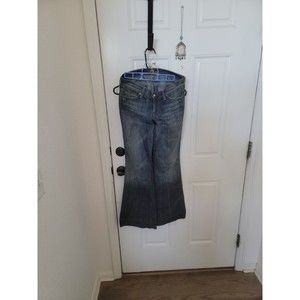 7 For all Mankind Dojo Jeans Women’s Low Rise Flare Wide Leg Blue Denim Size 26